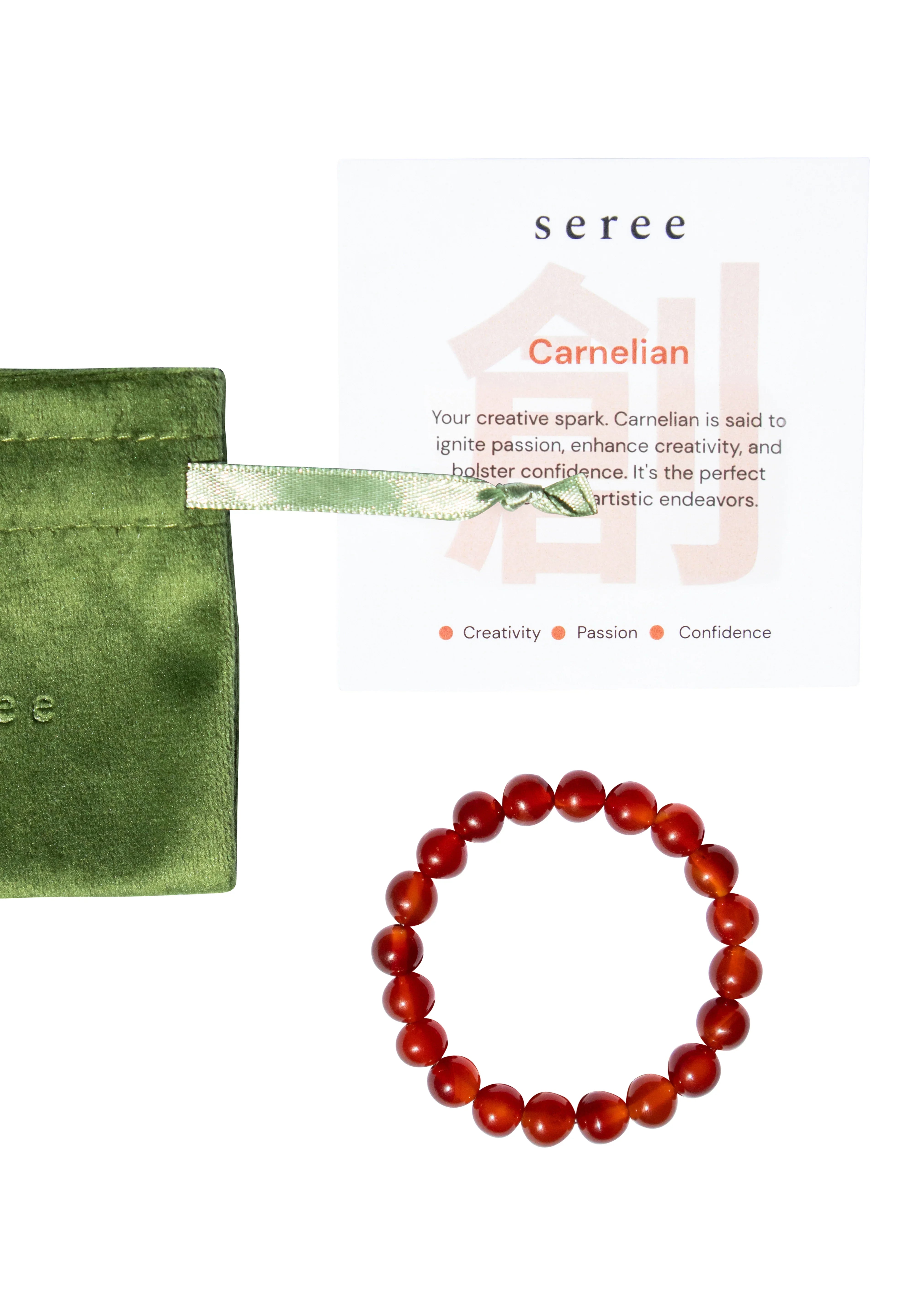seree - Manifest Collection | Confidence — Red Crystal Beaded Bracelet