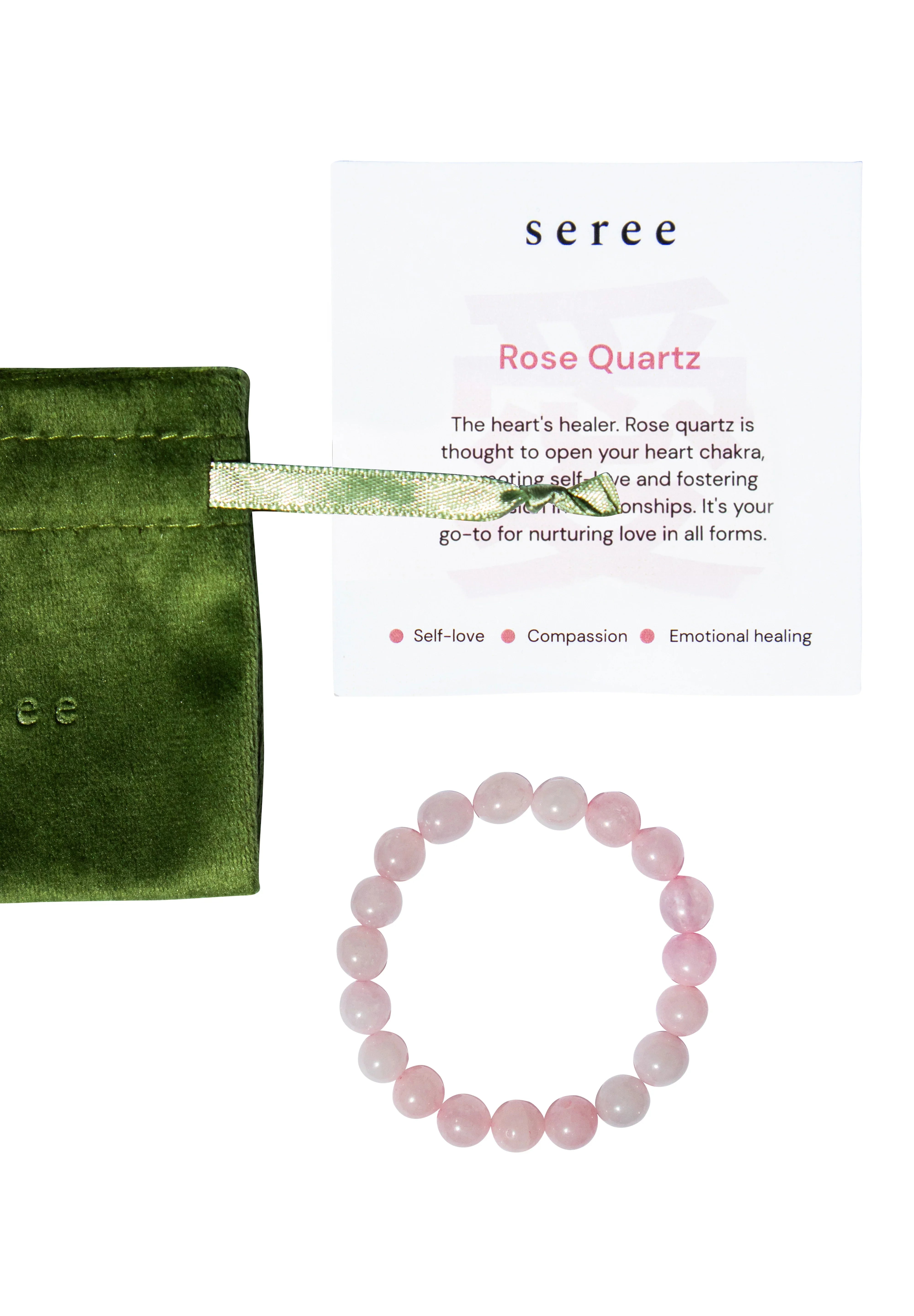 seree - Manifest Collection | Love — Pink Crystal Beaded Bracelet