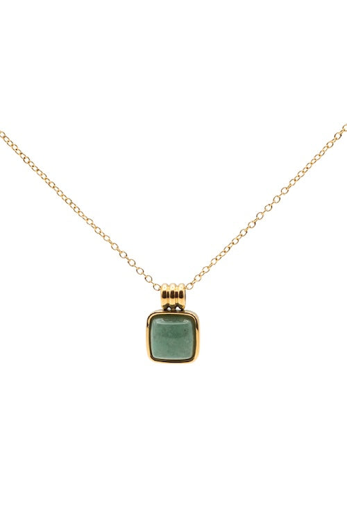 seree - Puzzle — Jade Stone Pendant Necklace