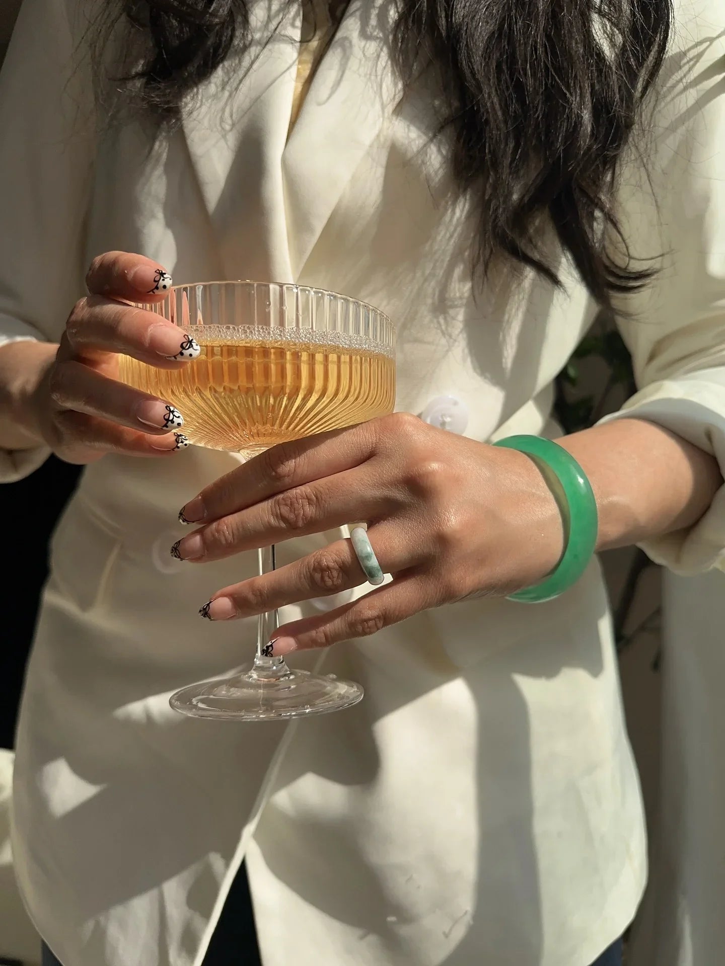 seree - Silk Collection | Agave — Classic Cyan Jade Stone Bangle