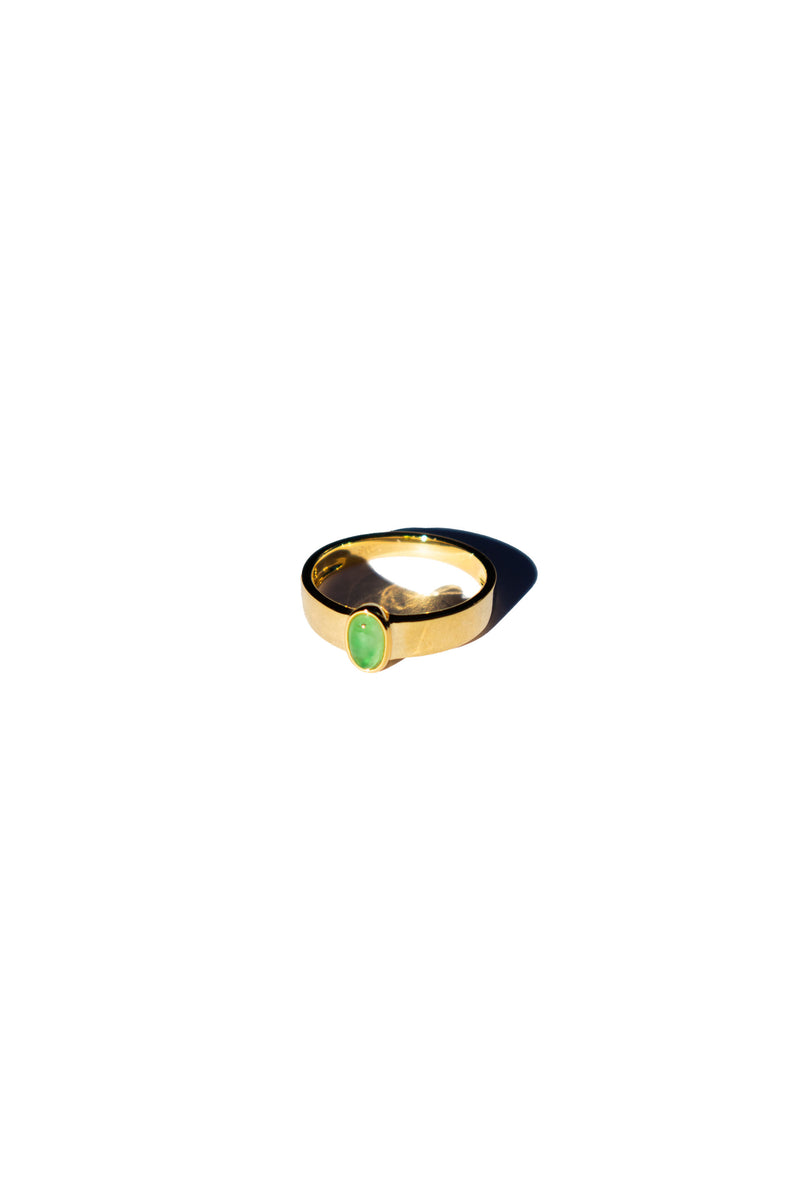 seree atelier | Simone — Imperial green jade gold ring