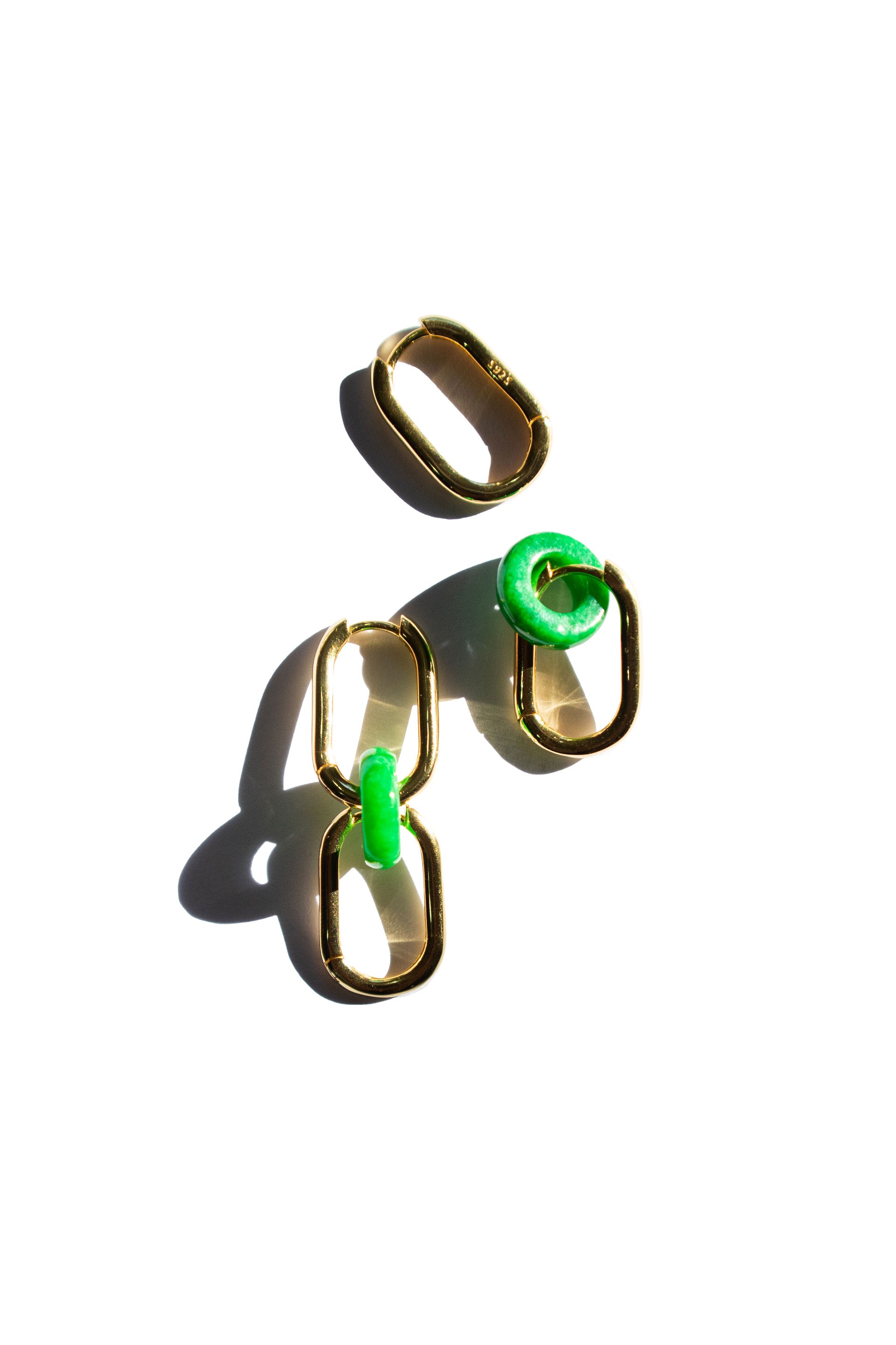 Large shop jade earrings