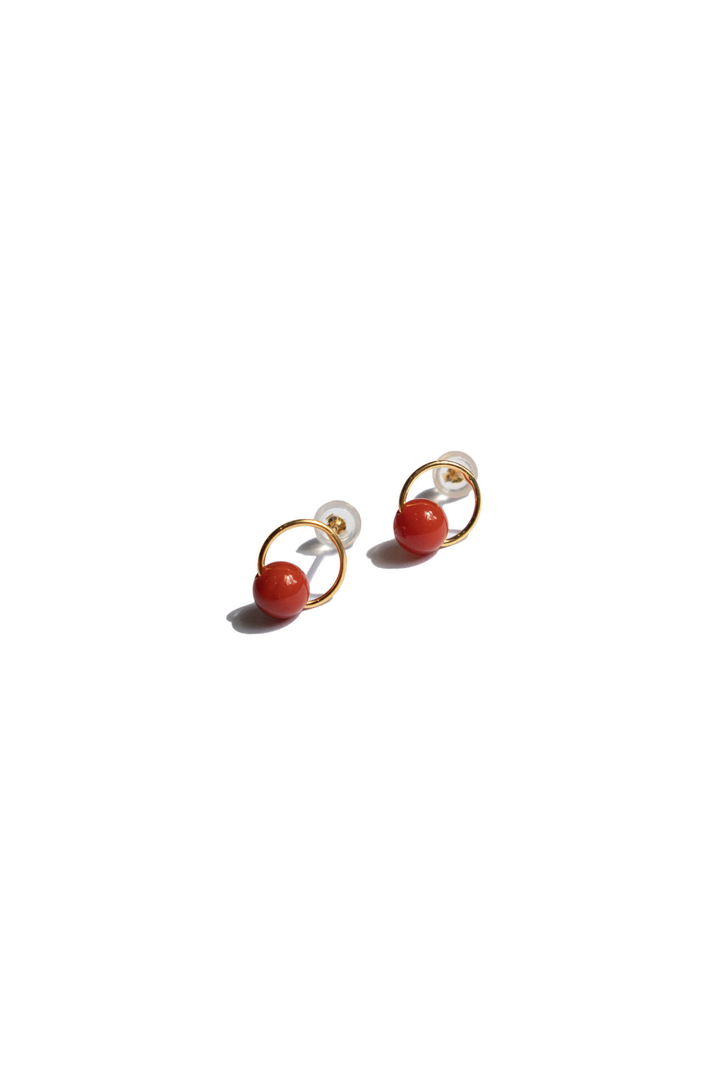 seree-red-bean-agate-gold-hoop-stud-earrings