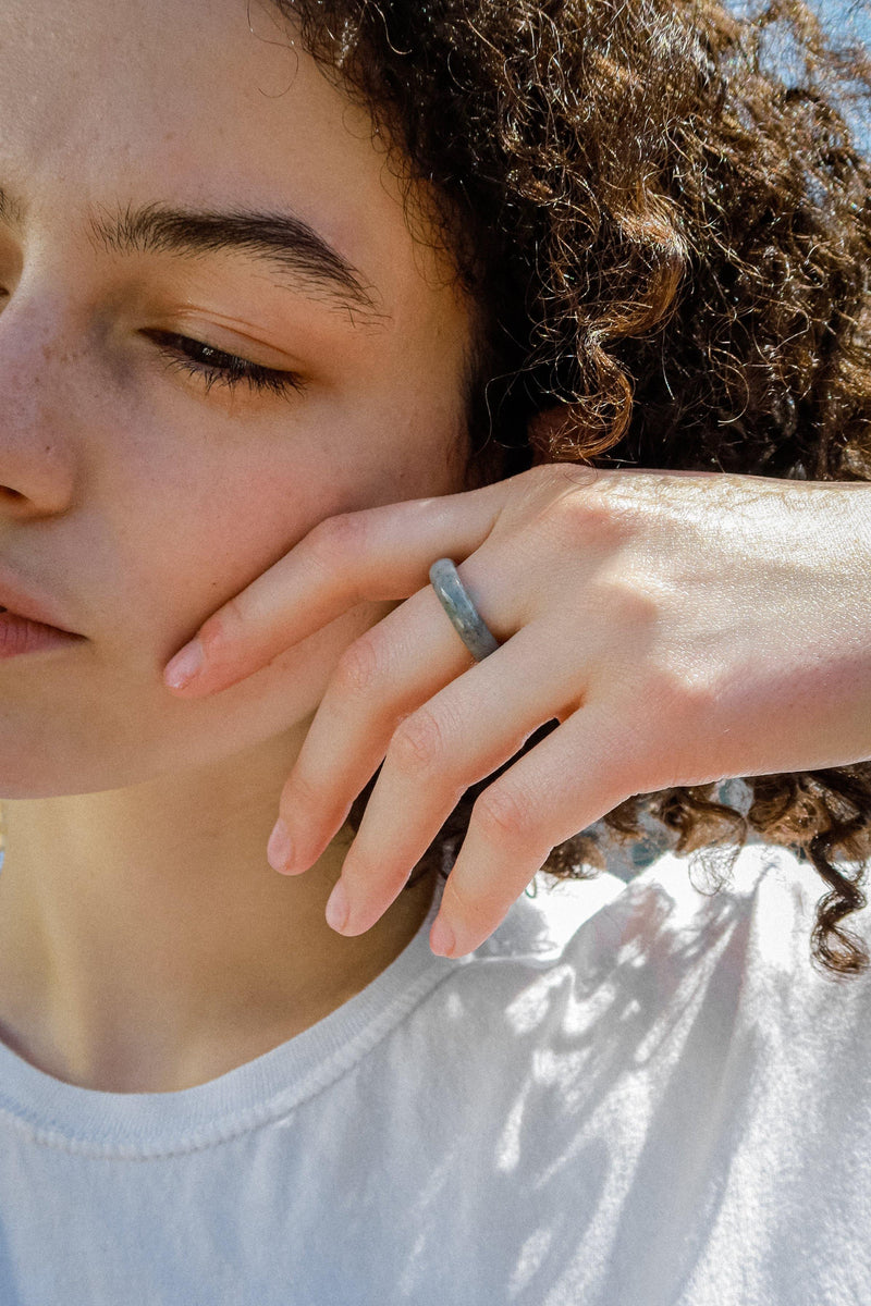 sesame - grey jade ring - seree