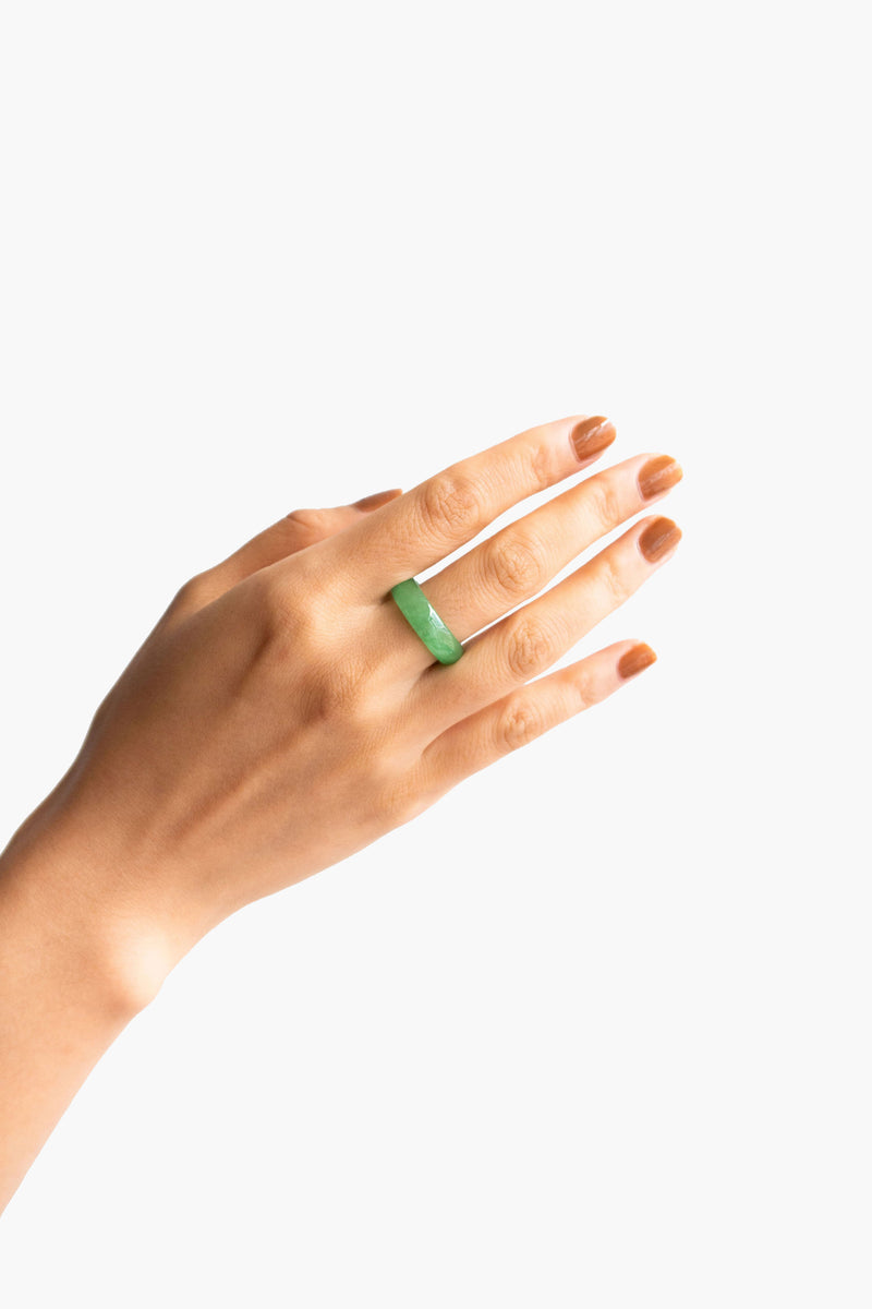 Ring sales with jade