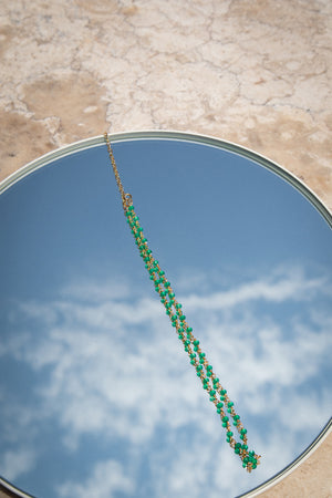 seree jade+ collection green bead necklace