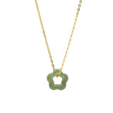 Plum Blossom — Green Jade Pendant Necklace