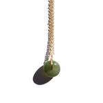 seree - Coin — Green Jade Hollow Necklace