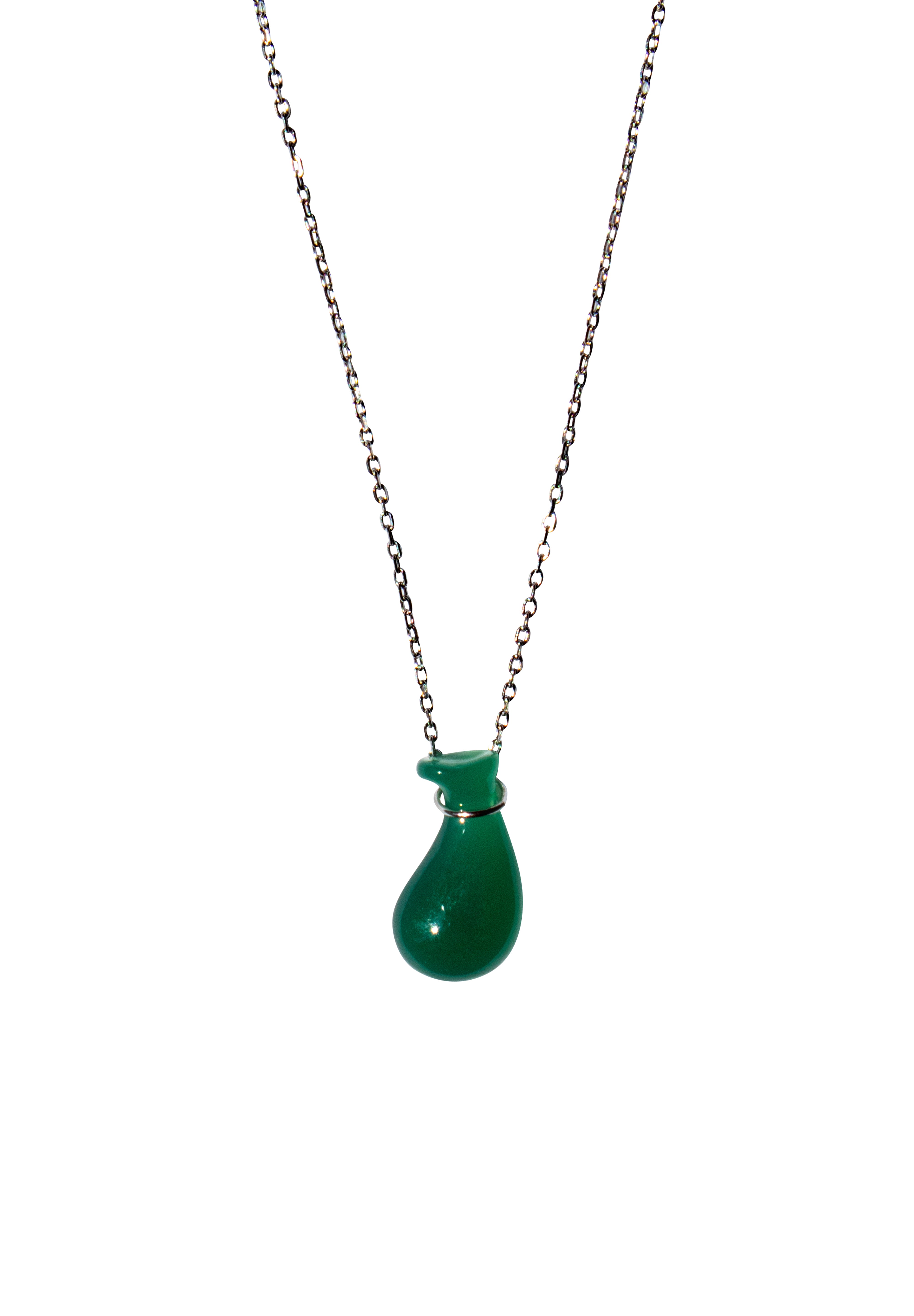 seree - Fudai — Green Jade Stone Pendant Necklace