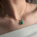 seree - Fudai — Green Jade Stone Pendant Necklace