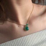 seree - Fudai — Green Jade Stone Pendant Necklace