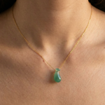 seree - Fudai — Green Jade Stone Pendant Necklace