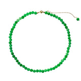 seree - Lime — Green Jade Beaded Necklace
