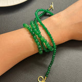 seree - Lime — Green Jade Beaded Necklace