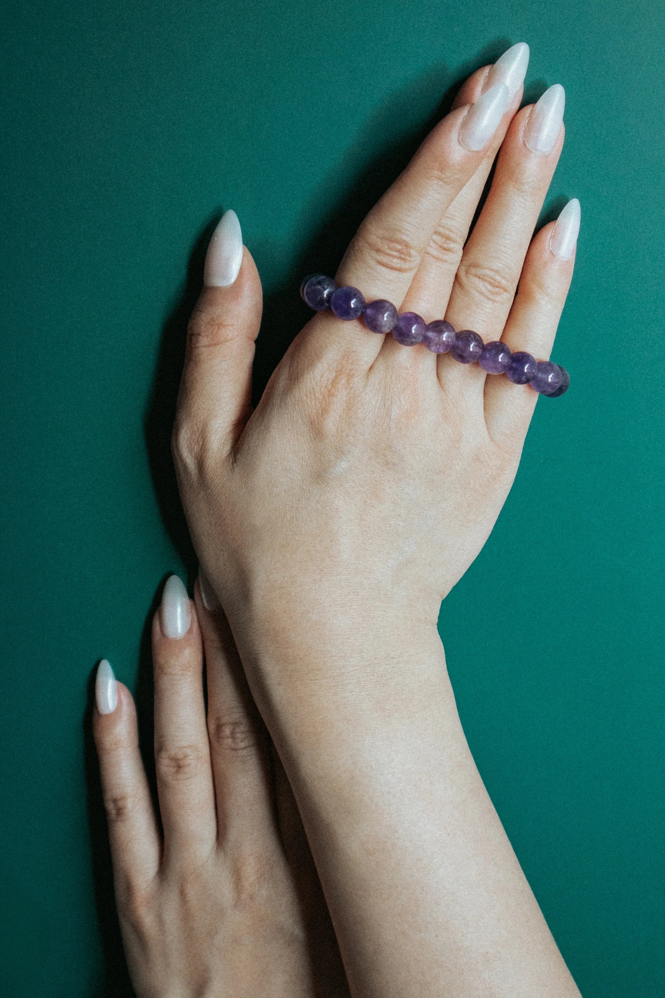 seree - Manifest Collection | Calm — Purple Crystal Beaded Bracelet