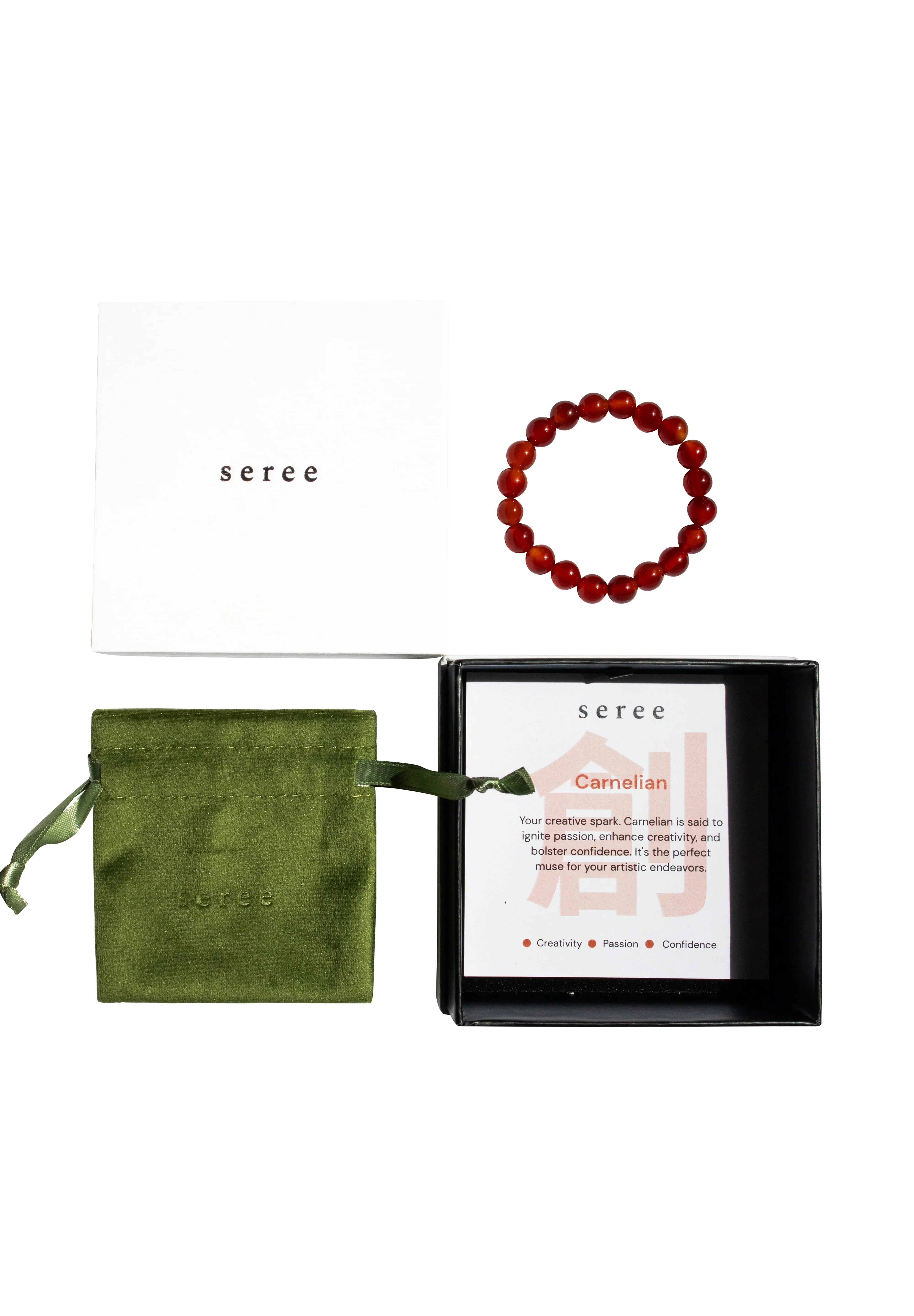 seree - Manifest Collection | Confidence — Red Crystal Beaded Bracelet