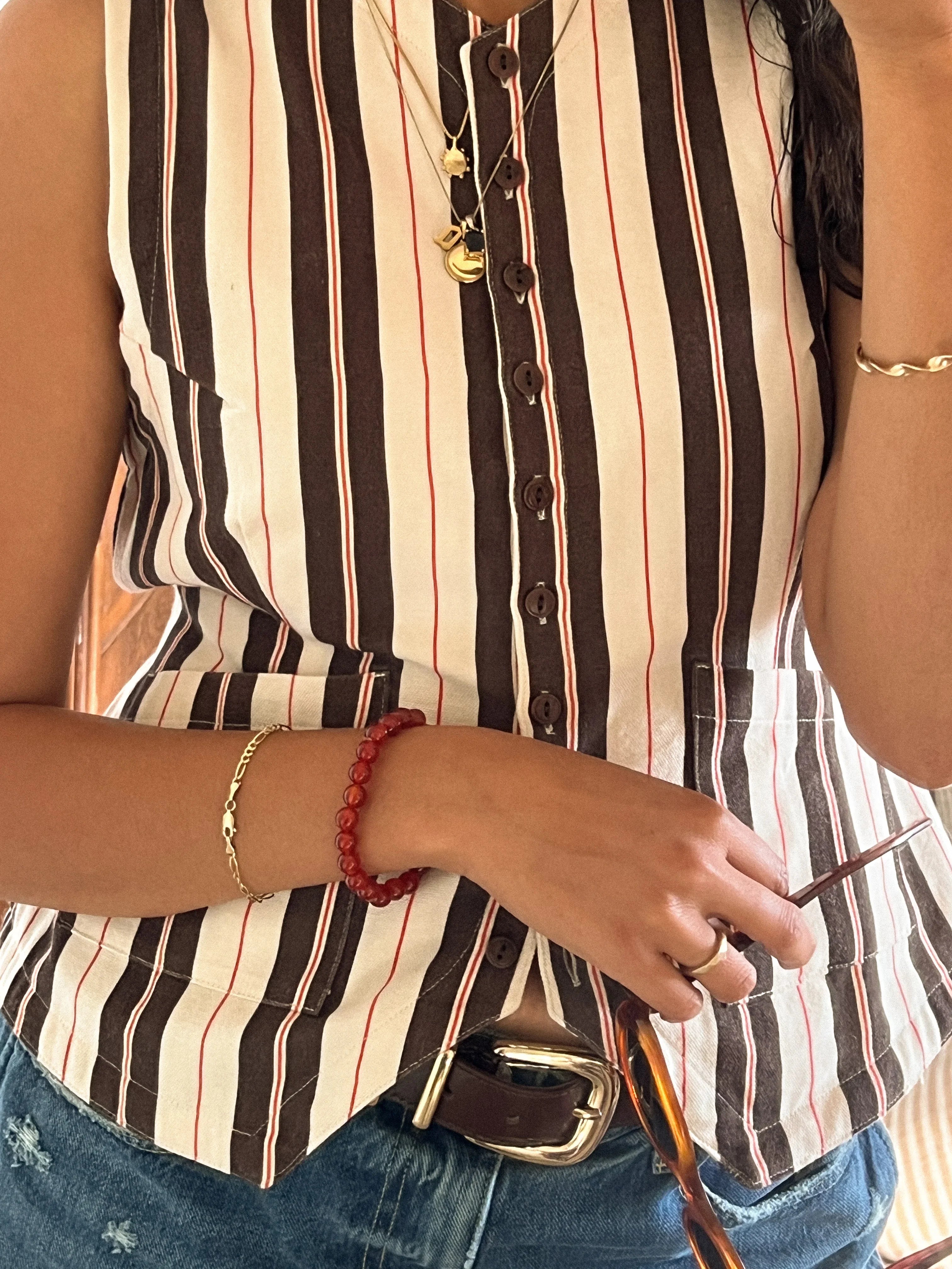seree - Manifest Collection | Confidence — Red Crystal Beaded Bracelet