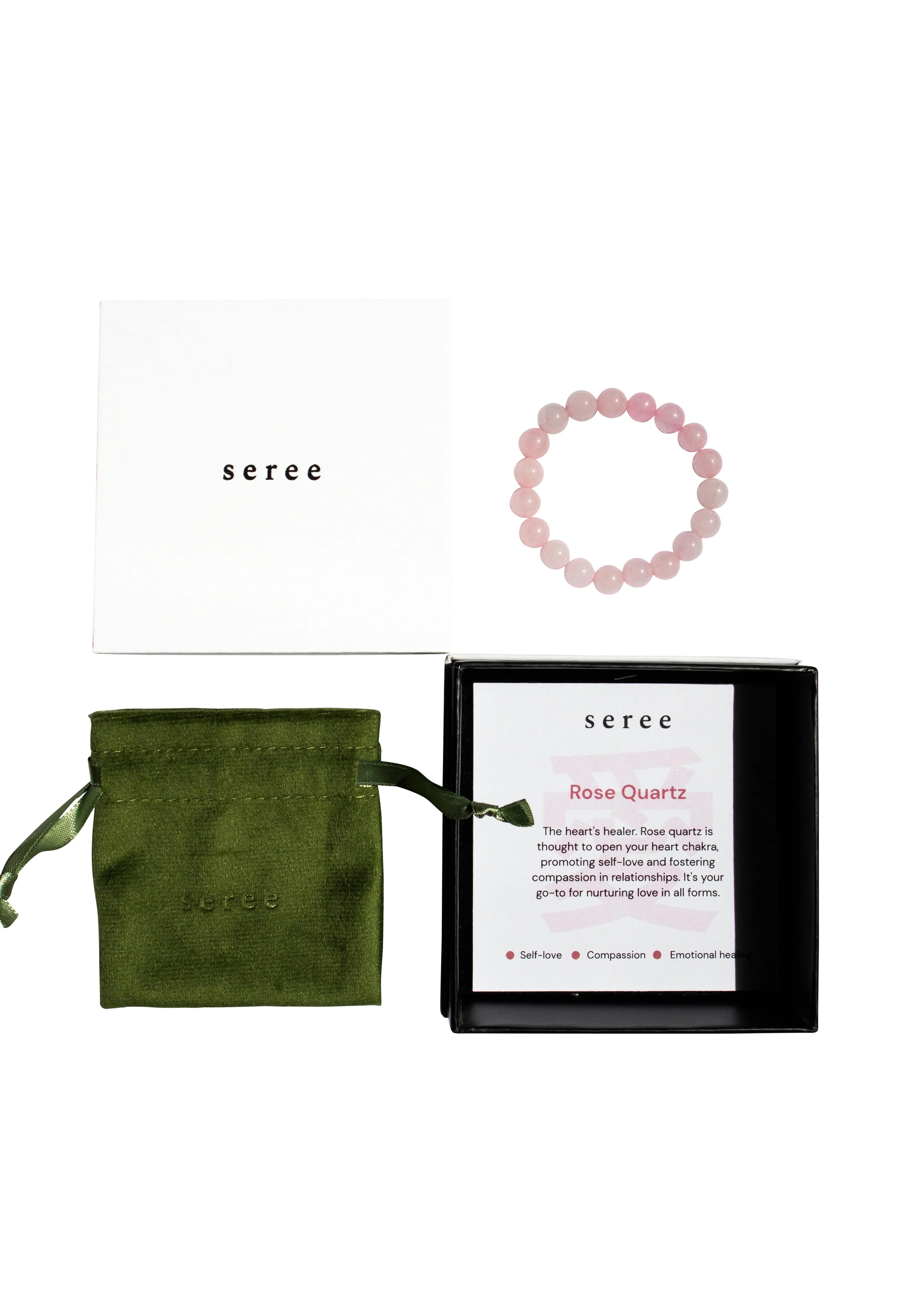 seree - Manifest Collection | Love — Pink Crystal Beaded Bracelet
