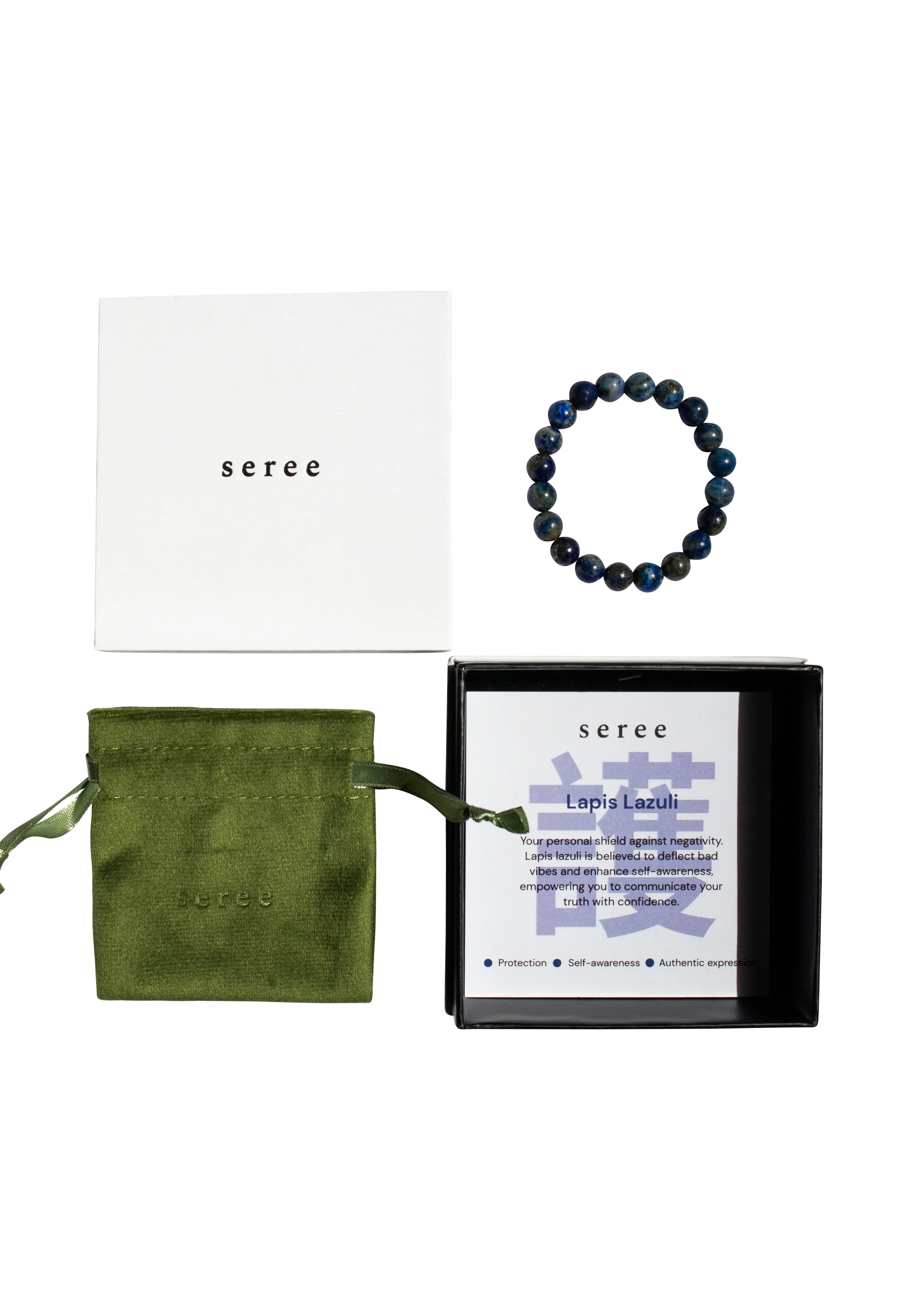 seree - Manifest Collection | Protection — Blue Crystal Beaded Bracelet