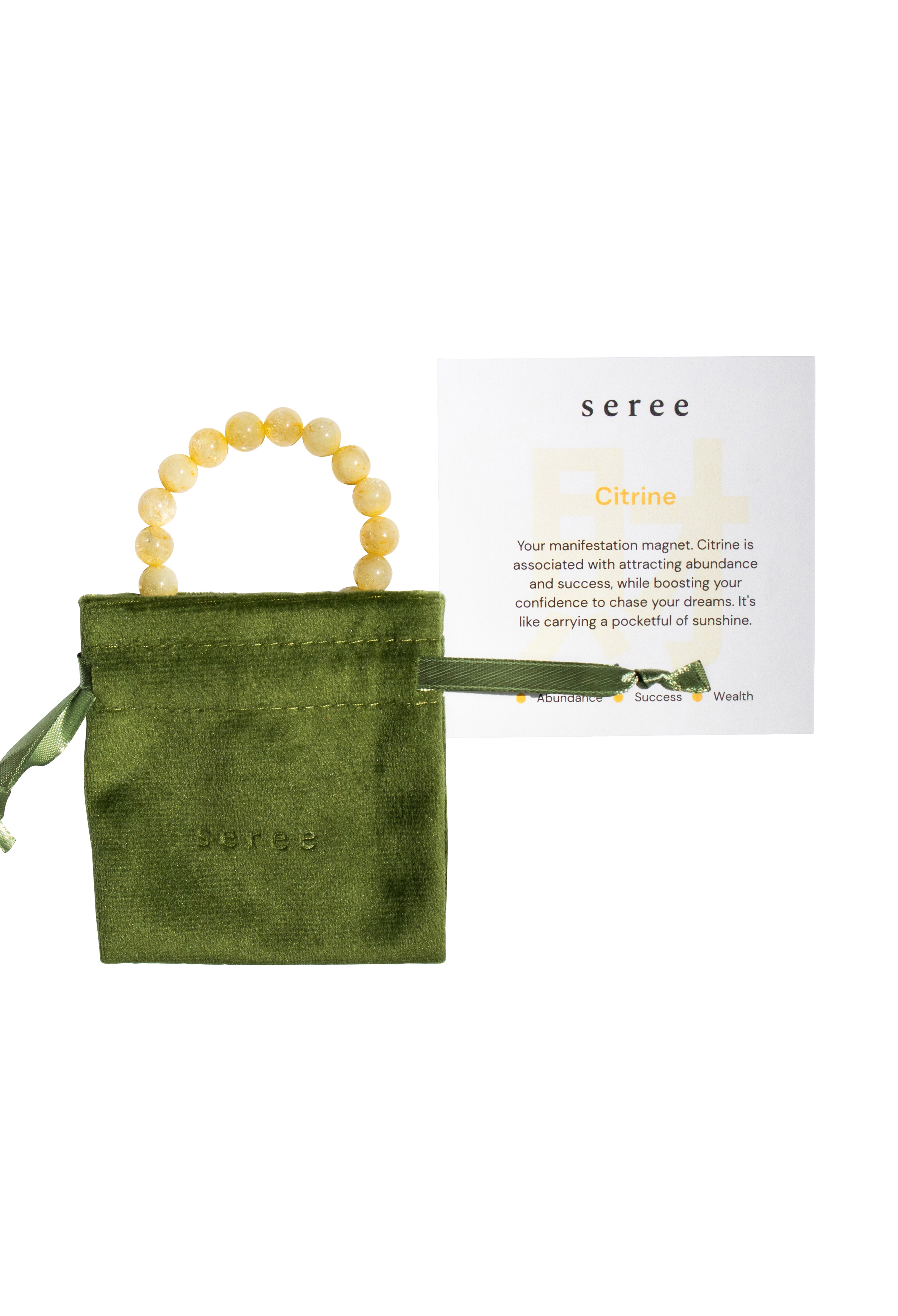 Manifest Collection | Abundance — Yellow Crystal Beaded Bracelet