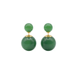 seree - Orbit Duo — Double Ended Jade Stone Stud Earrings
