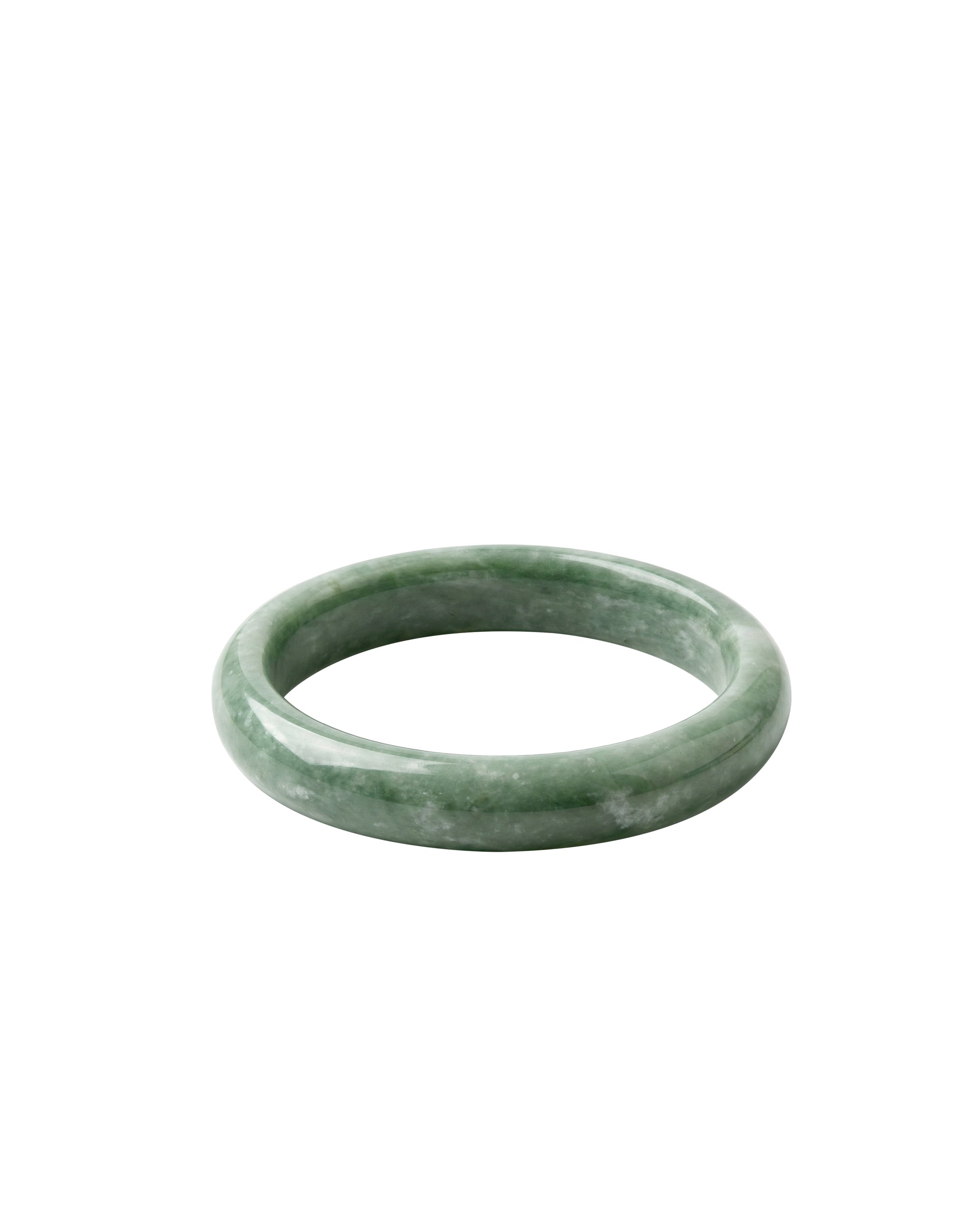 seree - Tennis — Opaque Green Jade Stone Bangle
