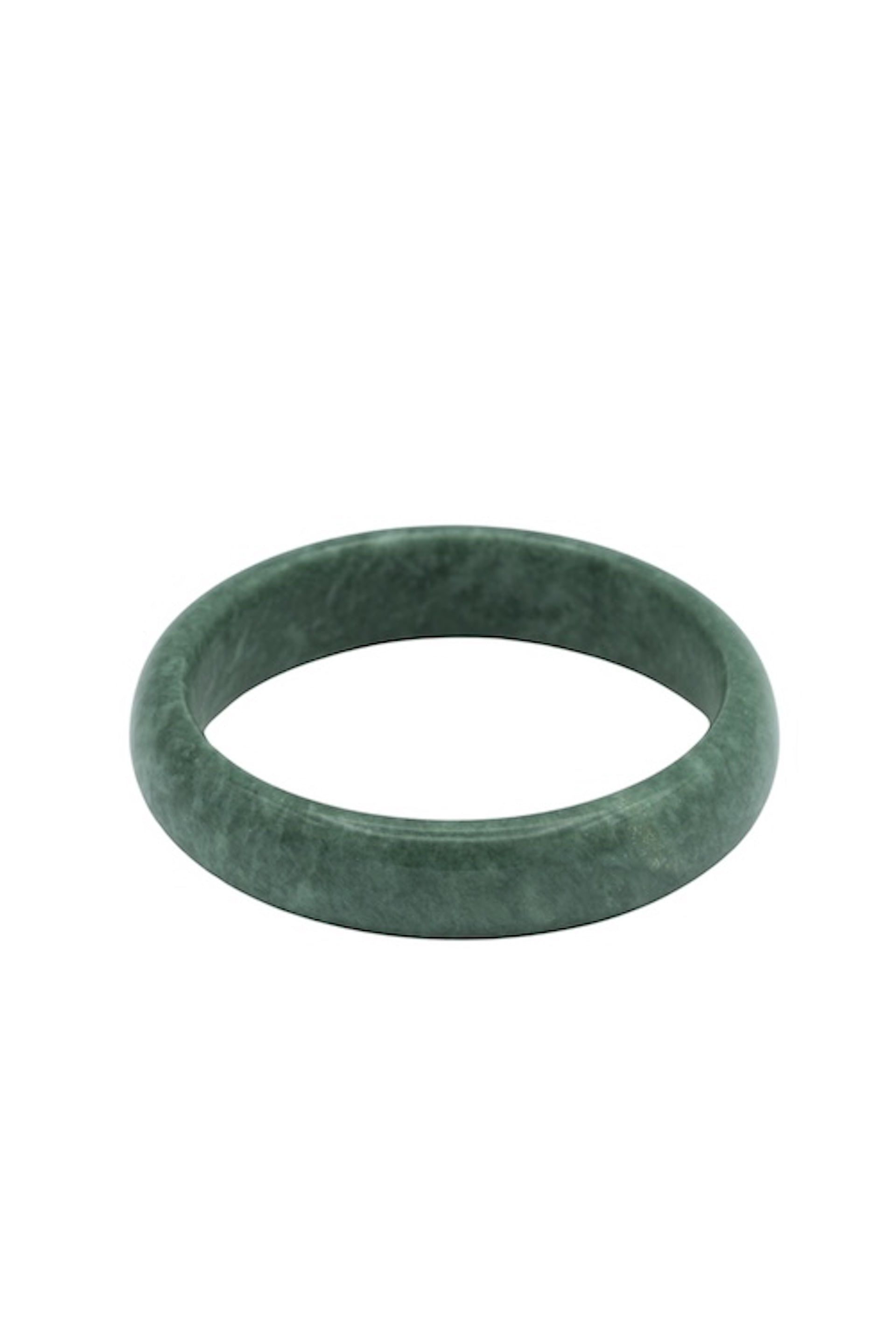 seree - Tennis — Opaque Green Jade Stone Bangle