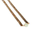 seree - Charlotte — Green Jade Gold Chain Necklace