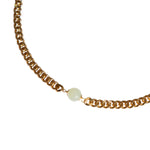 seree - Charlotte — Green Jade Gold Chain Necklace