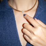 seree - Charlotte — Green Jade Gold Chain Necklace