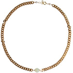 seree - Charlotte — Green Jade Gold Chain Necklace