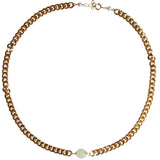 seree - Charlotte — Green Jade Gold Chain Necklace