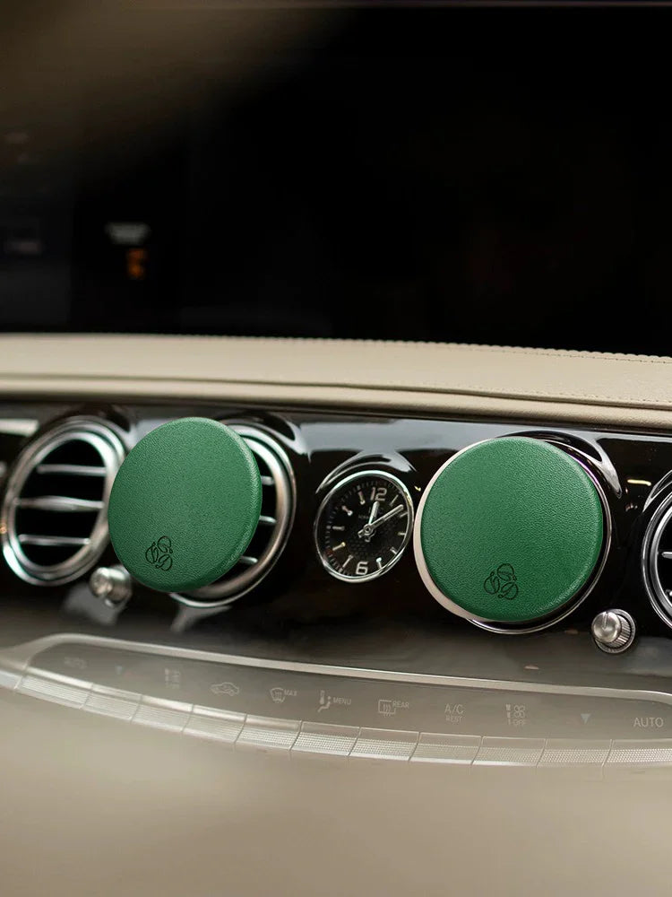 seree - Freesia - Green Lambskin Car Diffuser and Insert