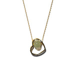 seree - Maison Heart — Green Jade & Zircon Pendant Necklace