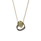 seree - Maison Heart — Green Jade & Zircon Pendant Necklace