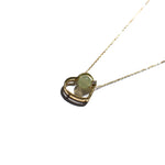 seree - Maison Heart — Green Jade & Zircon Pendant Necklace