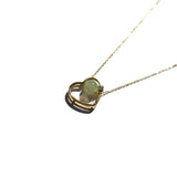 seree - Maison Heart — Green Jade & Zircon Pendant Necklace