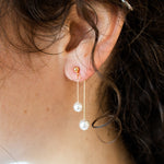 seree - Leighton — Faux Pearl Pendant Earrings