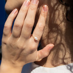 seree - Eden — Freshwater Pearl Skinny Gold Ring
