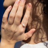 seree - Eden — Freshwater Pearl Skinny Gold Ring