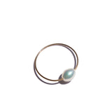 seree - Eden — Freshwater Pearl Skinny Gold Ring