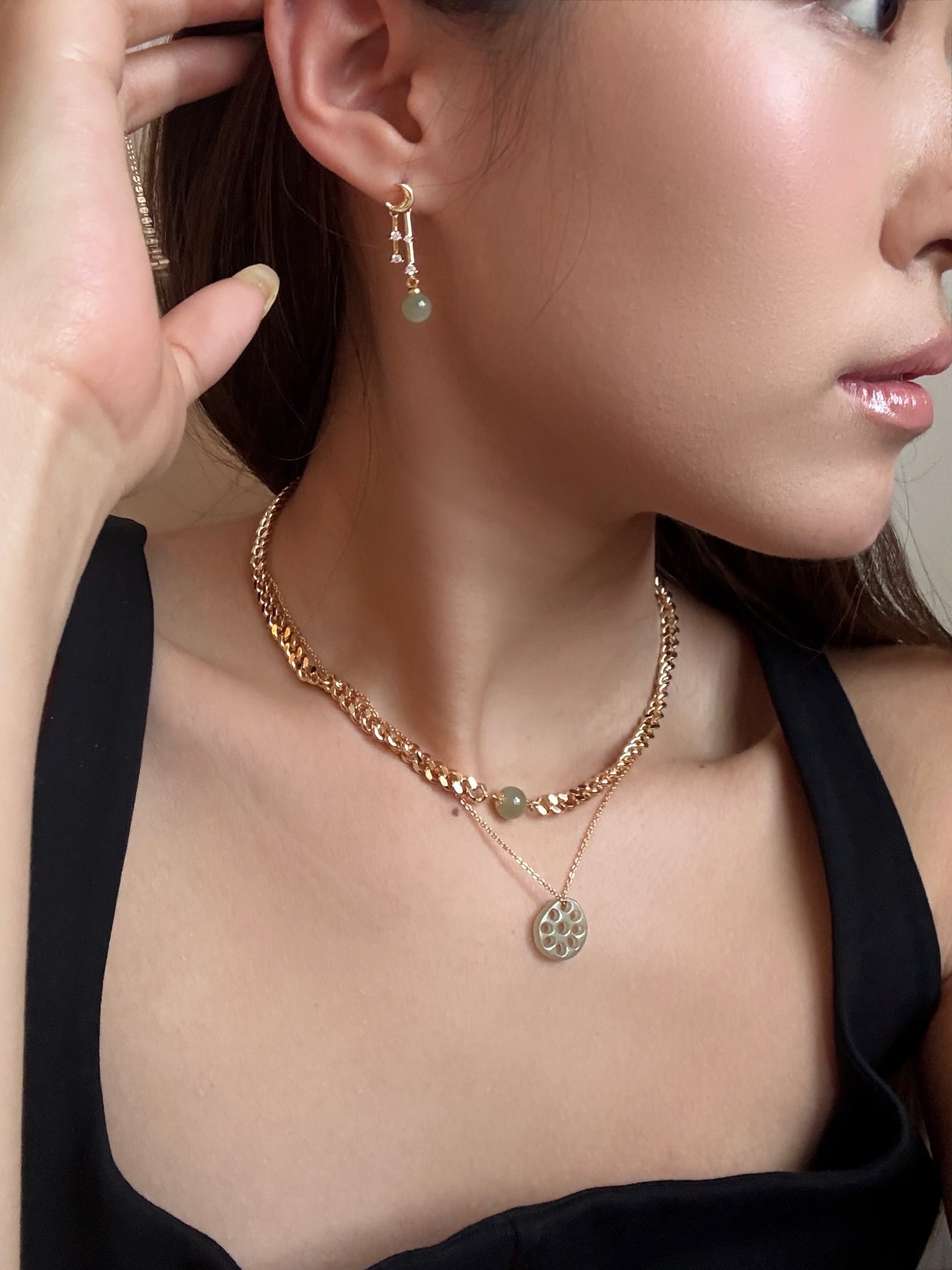 seree - Twinkle — Moon and Star Drop Earrings