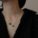 seree - Cloud — Green Jade Pendant Necklace