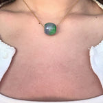 Lavender Field — Green Purple Jade Pendant Necklace