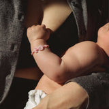 Baby Collection | Donut Charm — Pink Woven Baby Bracelet/Anklet