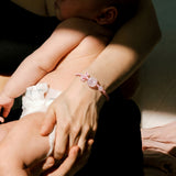 Baby Collection | Donut Charm — Pink Woven Baby Bracelet/Anklet