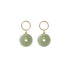 seree - Coin — Green Jade Hollow Earrings