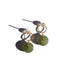 seree - Coin — Green Jade Hollow Earrings