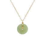 seree - Coin — Green Jade Hollow Necklace