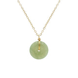 seree - Coin — Green Jade Hollow Necklace